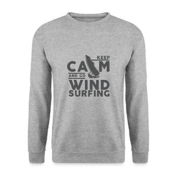Windsurfen Windsurfer Windsurfing Surfer Geschenke - Unisex Pullover - Weißgrau meliert - Vorne - Alina (178cm) & Michal (187cm)