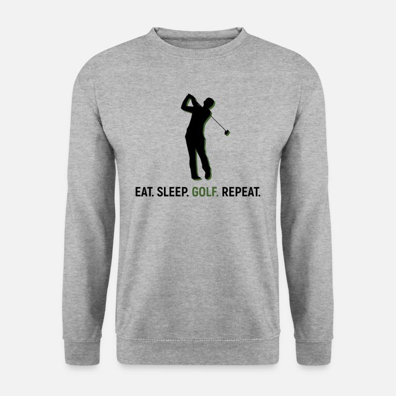 Golf Golfing Golfen Golfball Golfer - Unisex Pullover - Weißgrau meliert