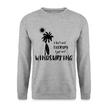 Windsurfer Windsurf Windsurfing Windsurfing Surfing - Unisex Sweatshirt - salt & pepper - Front - Alina (178cm) & Michal (187cm)