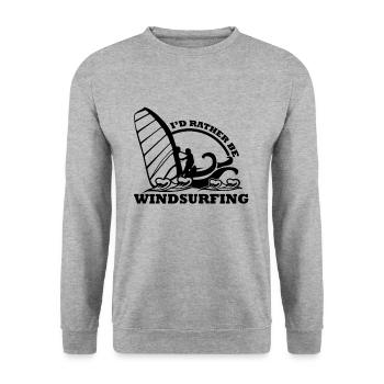 Windsurfer - Sweat-shirt Unisexe - gris chiné - Devant - Alina (178cm) & Michal (187cm)