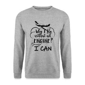 Glider Pilot Gliding Glider Flight - Unisex Sweatshirt - salt & pepper - Front - Alina (178cm) & Michal (187cm)