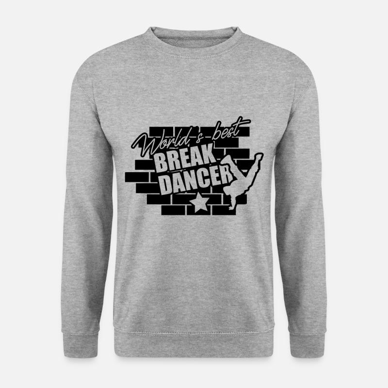 Tanz Breakdance Breakdancing Breakdancer Geschenk - Unisex Pullover - Weißgrau meliert
