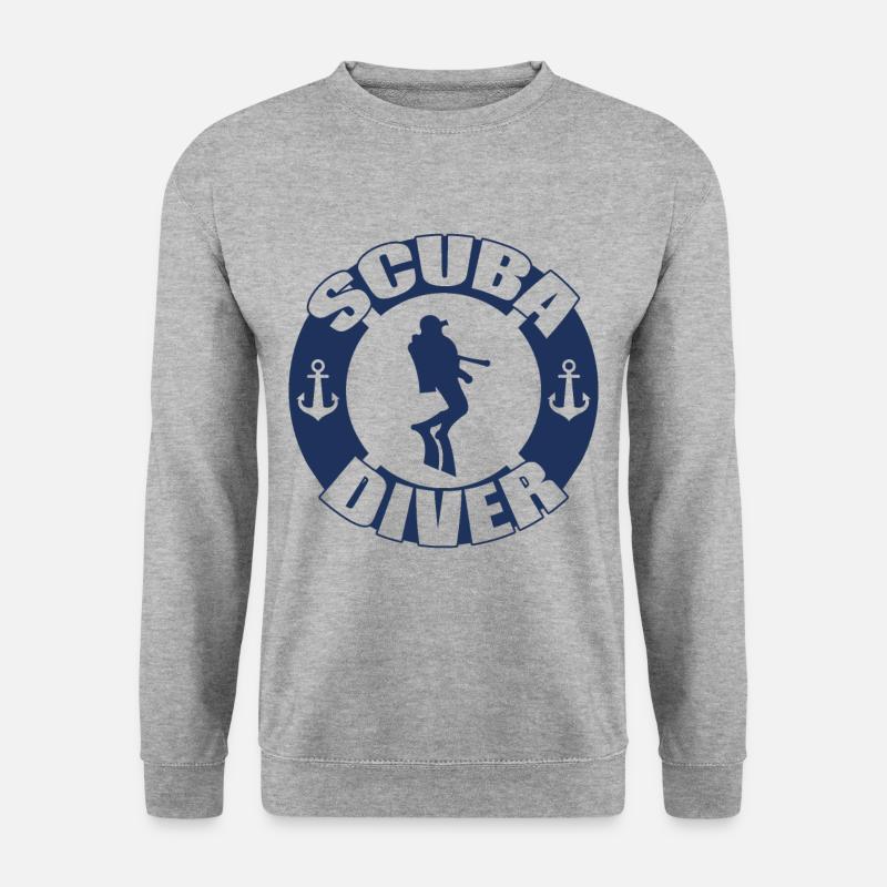 Tauchen Taucher Geschenk - Unisex Pullover - Weißgrau meliert