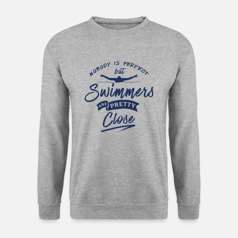 Schwimmsport - Unisex Pullover - Weißgrau meliert