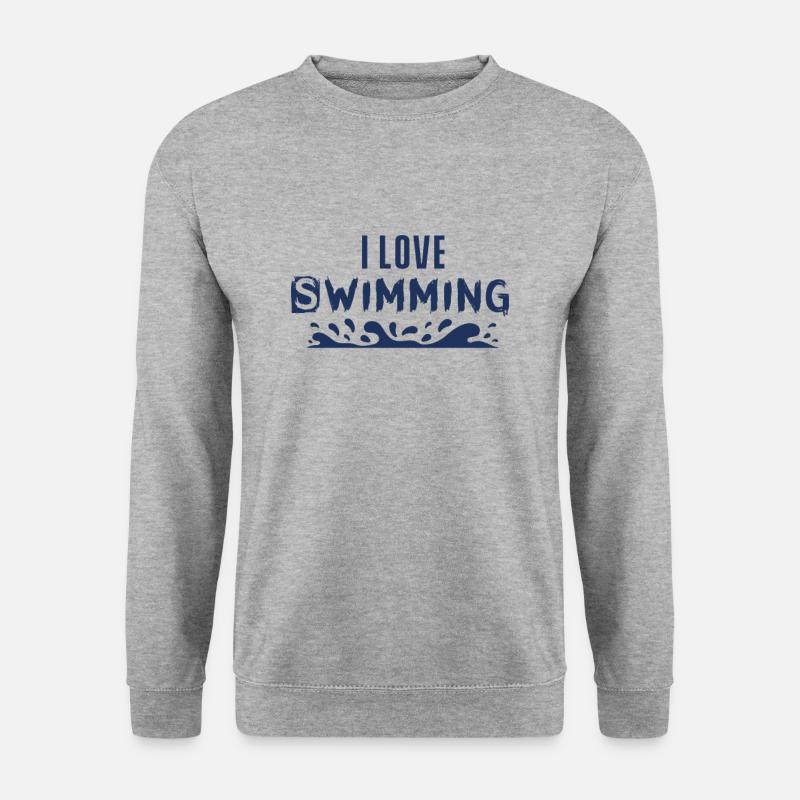Schwimmerin - Unisex Pullover - Weißgrau meliert