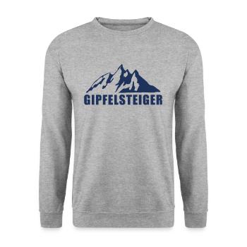 Randonneurs au sommet randonneurs randonnées alpinistes - Sweat-shirt Unisexe - gris chiné - Devant - Alina (178cm) & Michal (187cm)