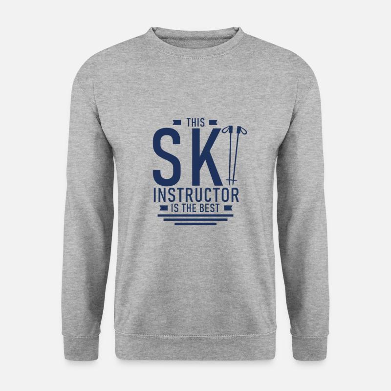Skilehrer - Unisex Pullover - Weißgrau meliert