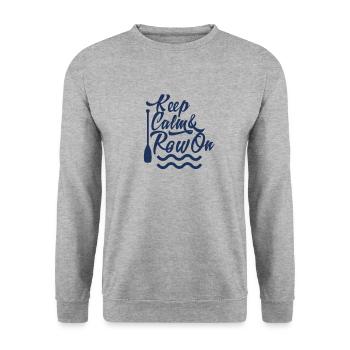 Rowing Rowing Rowing Rowing Rowing Rowing Boat - Unisex Sweatshirt - salt & pepper - Front - Alina (178cm) & Michal (187cm)