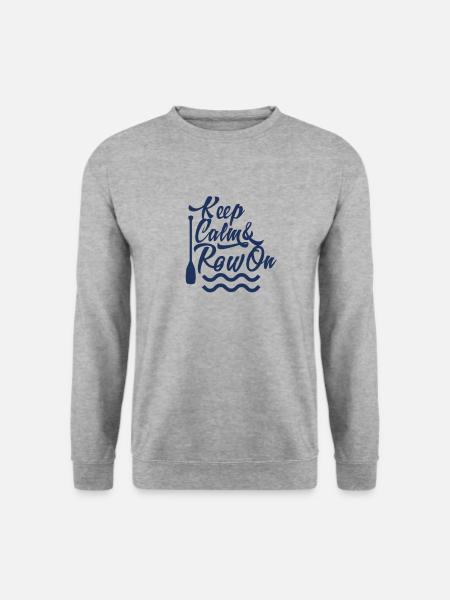 Rowing Rudern Rudersport Ruderer Ruderboot - Unisex Pullover - Weißgrau meliert