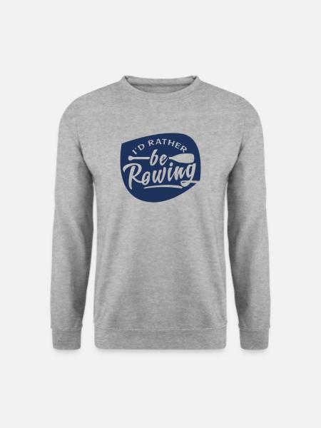 Ruderboot Rudersport Ruderer Rudern Rowing - Unisex Pullover - Weißgrau meliert