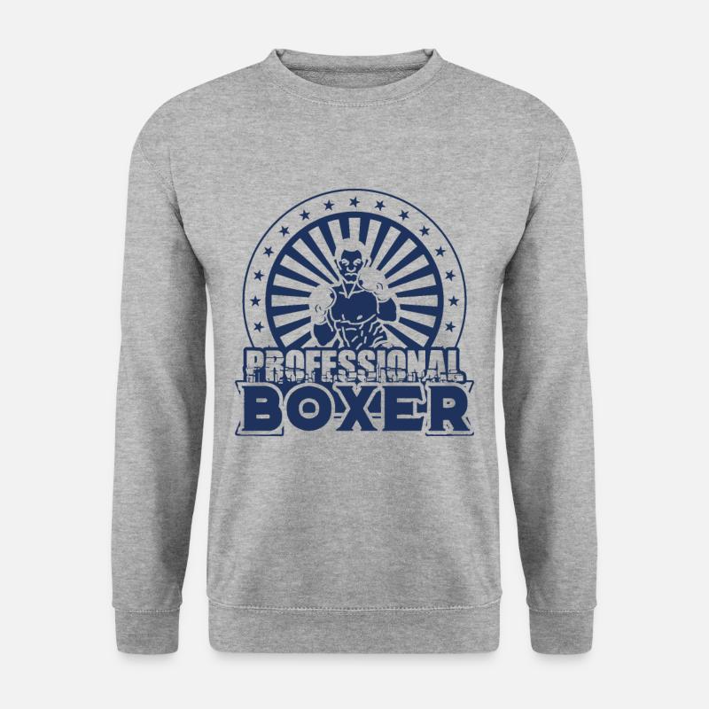 Boxer Boxer Boxer Boxer - Unisex Pullover - Weißgrau meliert