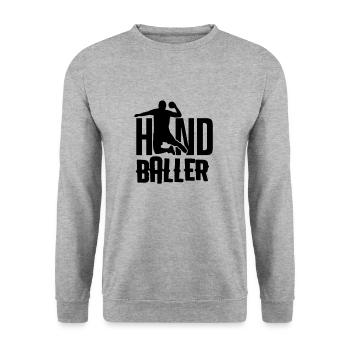 Handball handball joueur handball - Sweat-shirt Unisexe - gris chiné - Devant - Alina (178cm) & Michal (187cm)