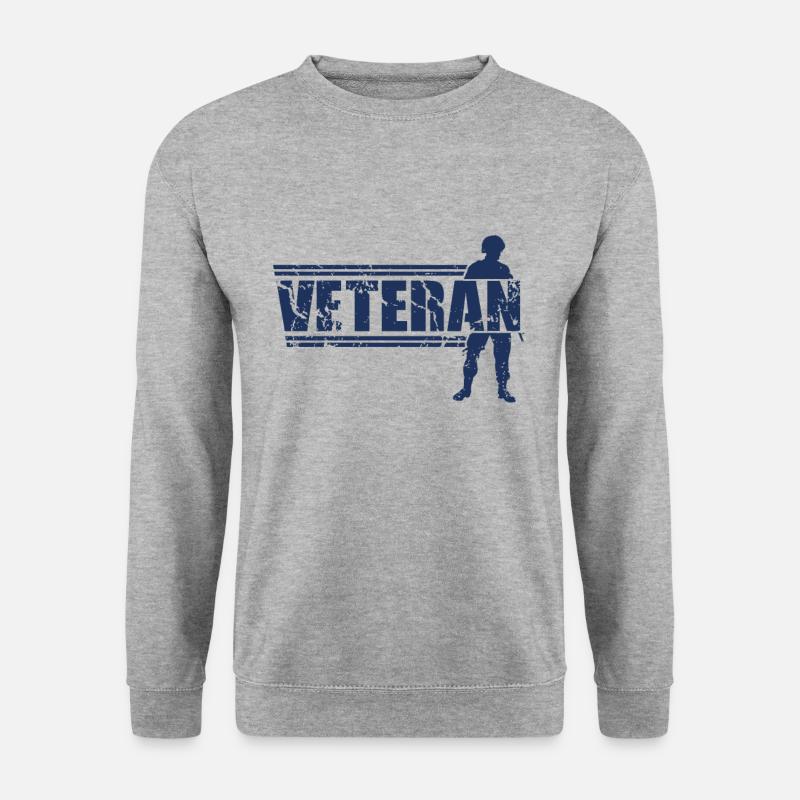 Veteranen - Unisex Pullover - Weißgrau meliert