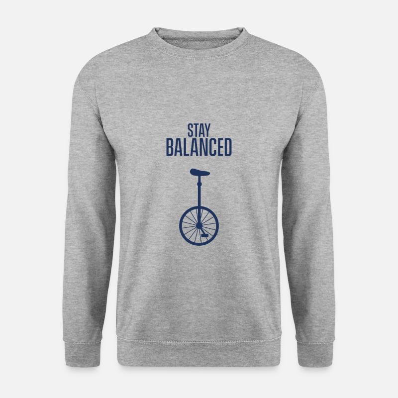 Einrad fahren - Unisex Pullover - Weißgrau meliert