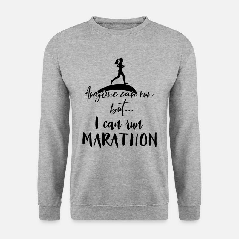 Marathon Marathon Marathon Marathon - Unisex Pullover - Weißgrau meliert