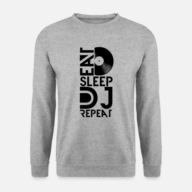 Disc Jockey - Unisex Pullover - Weißgrau meliert