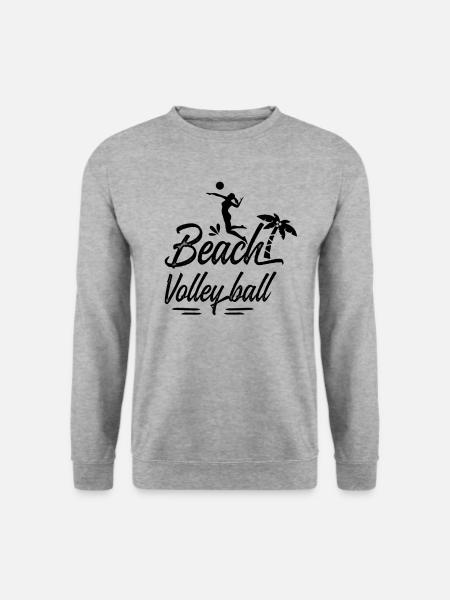 Volleyball Volly Ball Volleyballer Beach Volley WM - Unisex Pullover - Weißgrau meliert