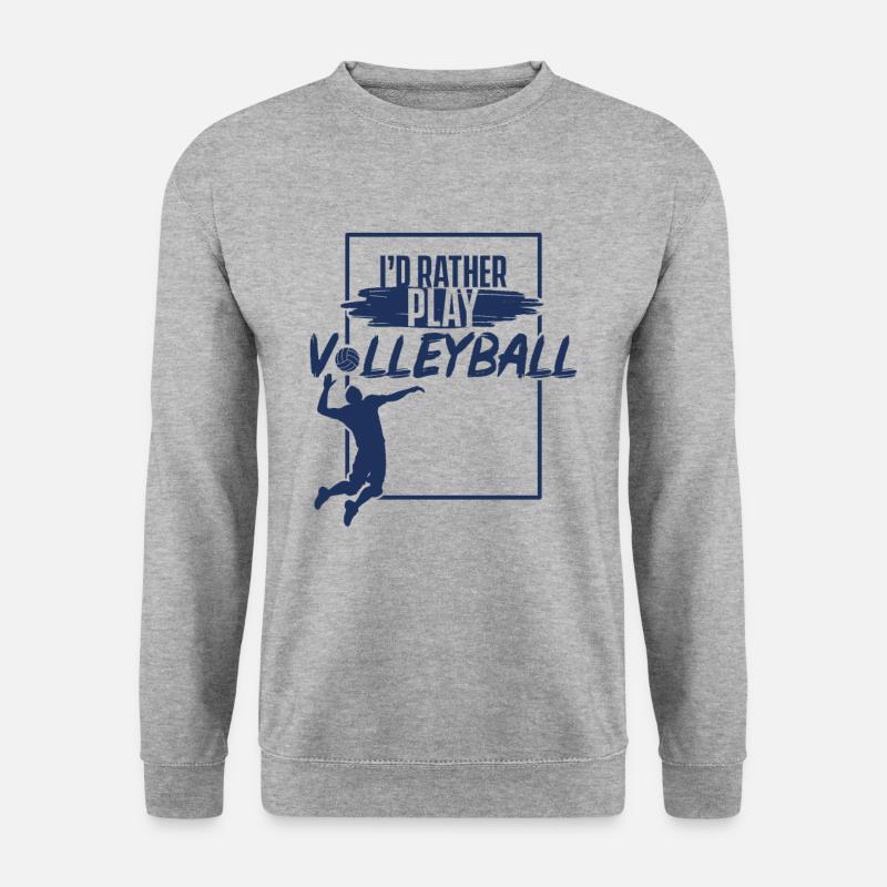 Volleyballer Volleyballer Volleyballer - Unisex Pullover - Weißgrau meliert