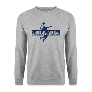 Volleyball beach volley volley joueur de volley-ball team - Sweat-shirt Unisexe - gris chiné - Devant - Alina (178cm) & Michal (187cm)