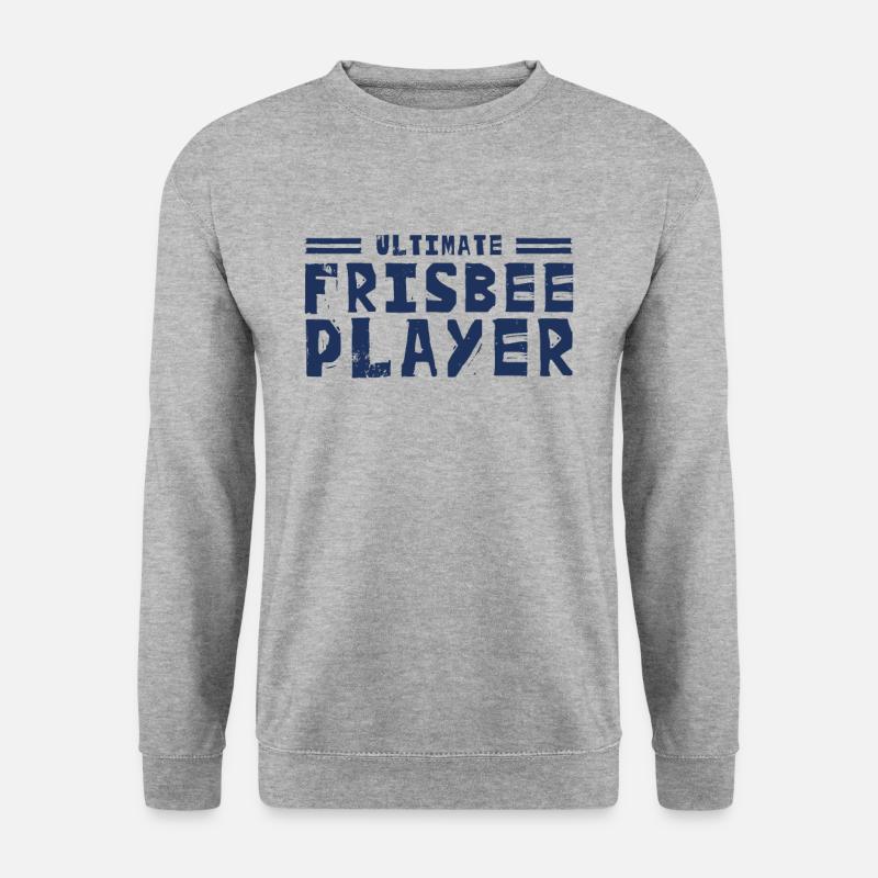 Frisbee Frisbee Frisbee Frisbee - Unisex Pullover - Weißgrau meliert