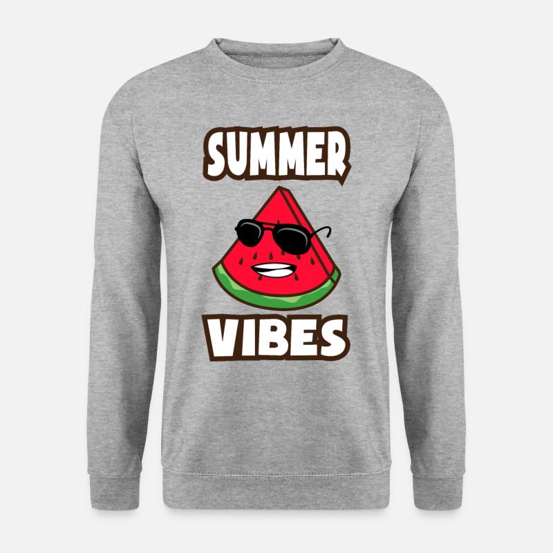 Melon Summer Vibes - Unisex Pullover - Weißgrau meliert