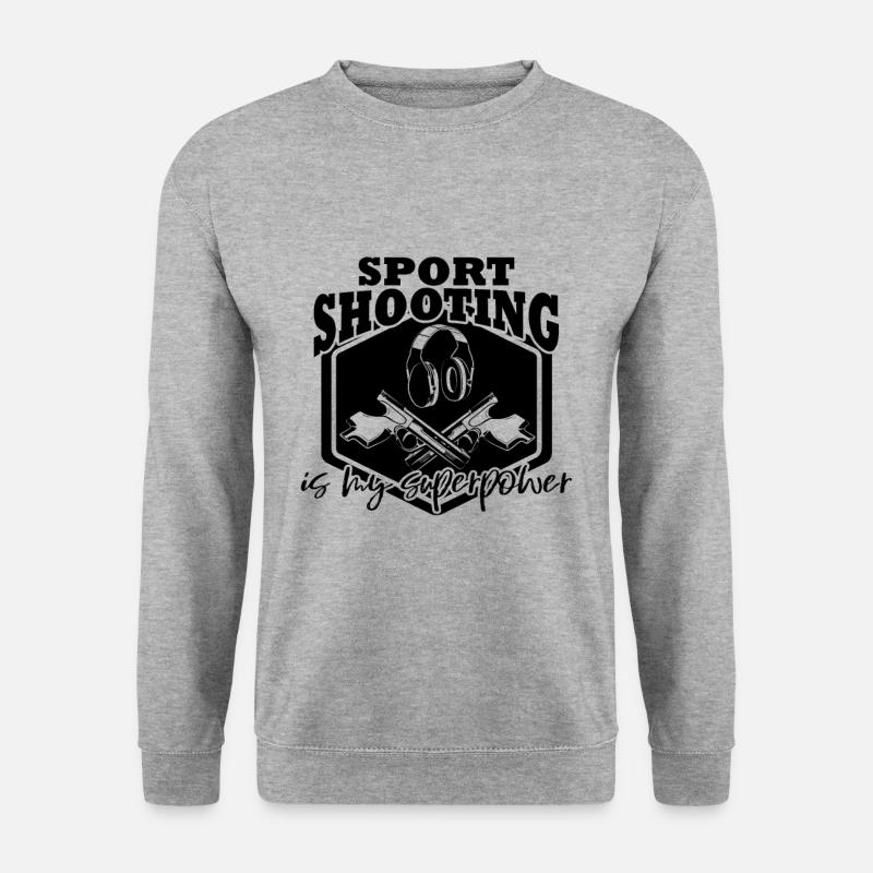 Sportschießen - Unisex Pullover - Weißgrau meliert