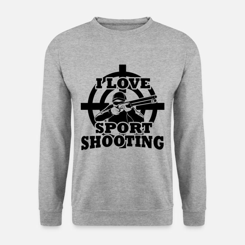 Schießsport - Unisex Pullover - Weißgrau meliert