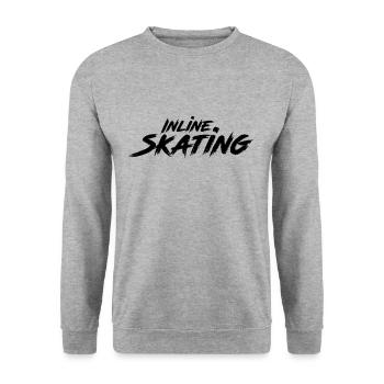Rollschuhe - Unisex Pullover - Weißgrau meliert - Vorne - Alina (178cm) & Michal (187cm)