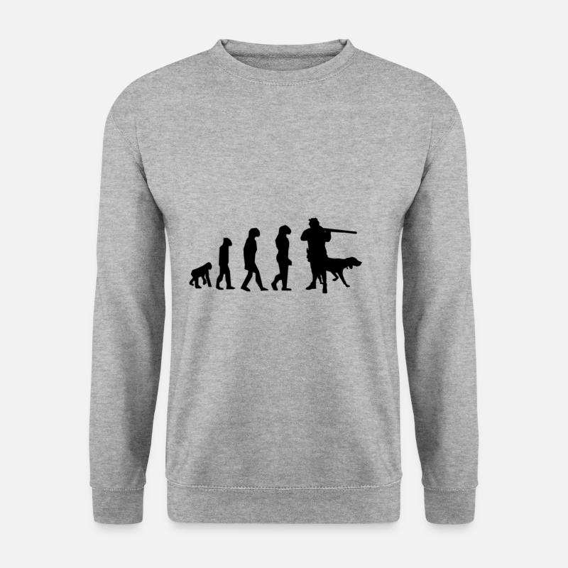 Jäger Evolution schwarz - Unisex Pullover - Weißgrau meliert