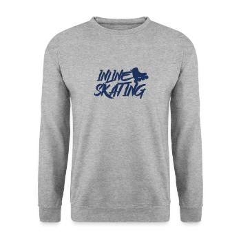 Inline Skater - Sweat-shirt Unisexe - gris chiné - Devant - Alina (178cm) & Michal (187cm)