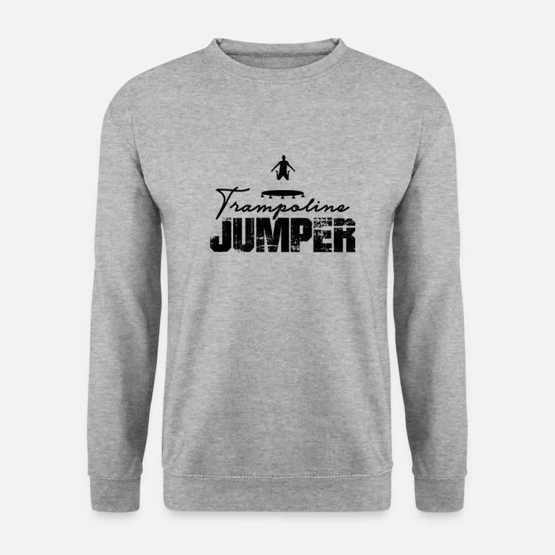 Trampoline Team Trampolinspringen Sprung Trampolin - Unisex Pullover - Weißgrau meliert