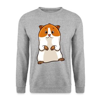 Cobaye animal de compagnie chuchoteur amour cadeau - Sweat-shirt Unisexe - gris chiné - Devant - Alina (178cm) & Michal (187cm)