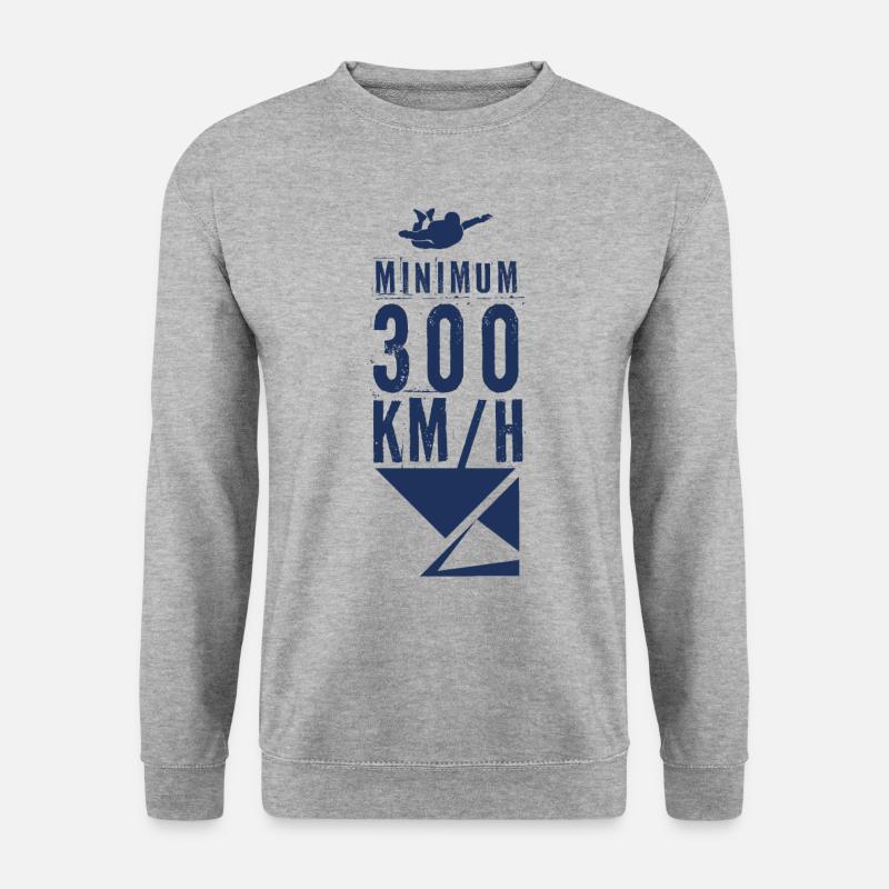 Skydiver - Unisex Pullover - Weißgrau meliert