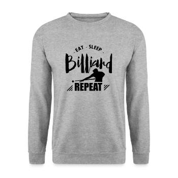 Pool Billardkugel Billiard Billard Spieler Billard - Unisex Pullover - Weißgrau meliert - Vorne - Alina (178cm) & Michal (187cm)