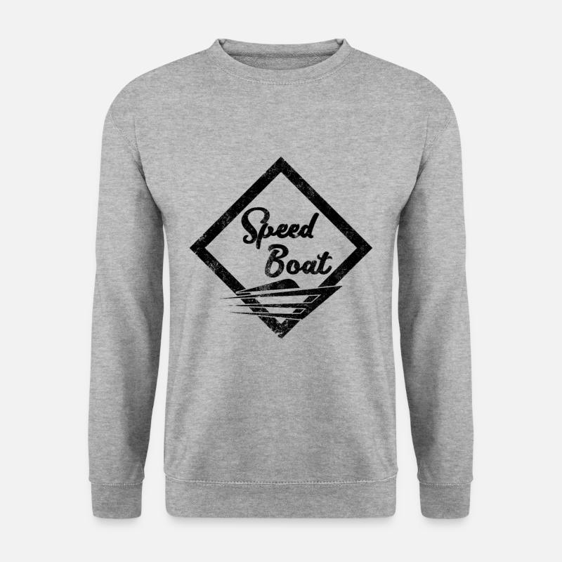 Speedboot - Unisex Pullover - Weißgrau meliert
