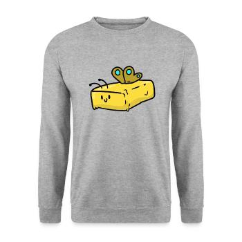 papillon - Sweat-shirt Unisexe - gris chiné - Devant - Alina (178cm) & Michal (187cm)