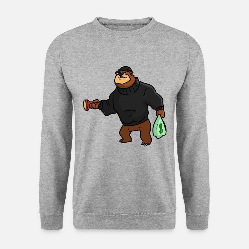 Robber Bear, bear robber - Unisex Sweatshirt - salt & pepper