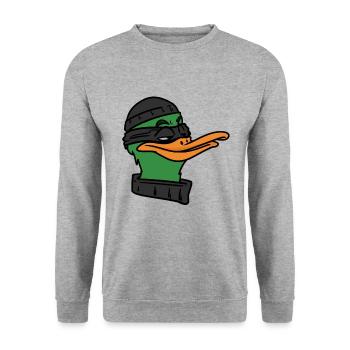 Duck robber, duck robber - Unisex Sweatshirt - salt & pepper - Front - Alina (178cm) & Michal (187cm)