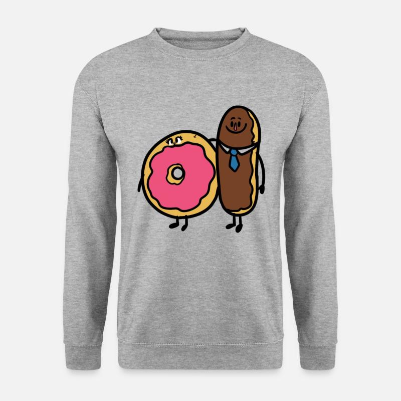 Perfect Couple Donut - Unisex Pullover - Weißgrau meliert