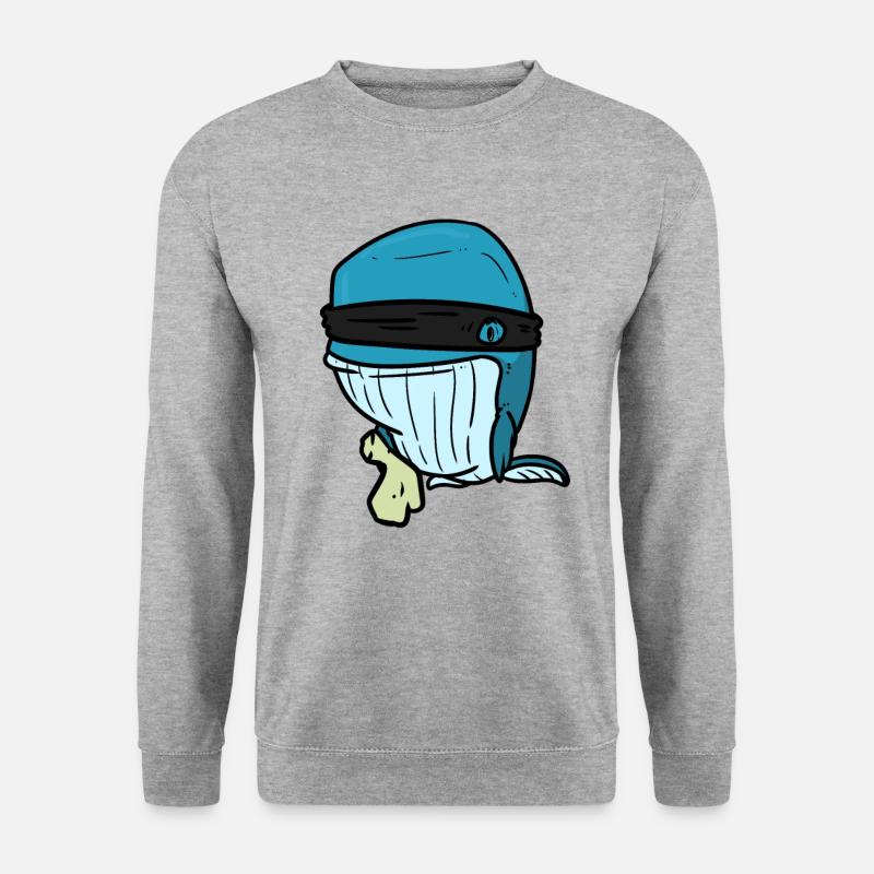 Robber Whale, predator whale - Unisex Sweatshirt - salt & pepper