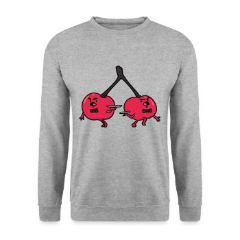 Cherry Waiters, cherry waiter - Unisex Sweatshirt - salt & pepper - Front - Alina (178cm) & Michal (187cm)