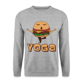 Yoga burgers - Unisex Sweatshirt - salt & pepper - Front - Alina (178cm) & Michal (187cm)