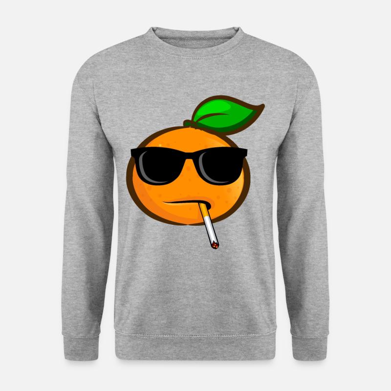 Badboy Orange - Unisex Pullover - Weißgrau meliert