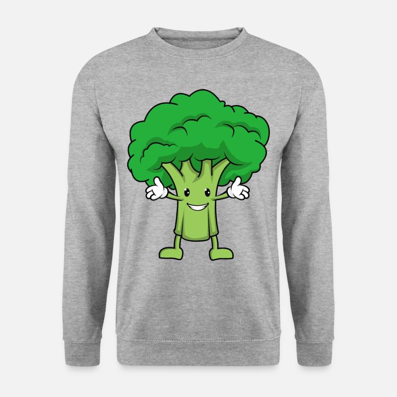 Brokkoli umarmung - Unisex Pullover - Weißgrau meliert