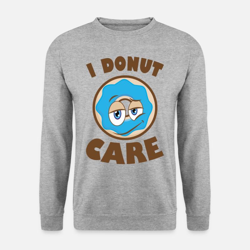 i Donut Care - Unisex Pullover - Weißgrau meliert