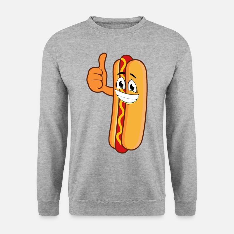 Hotdog Approve - Unisex Pullover - Weißgrau meliert