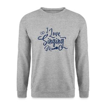 Singer Singer Singer Singer - Unisex Sweatshirt - salt & pepper - Front - Alina (178cm) & Michal (187cm)