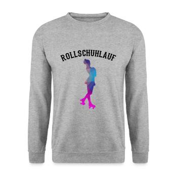 Rollkunstlauf Rollschuhe Pirouette Rollschuhlauf - Unisex Pullover - Weißgrau meliert - Vorne - Alina (178cm) & Michal (187cm)