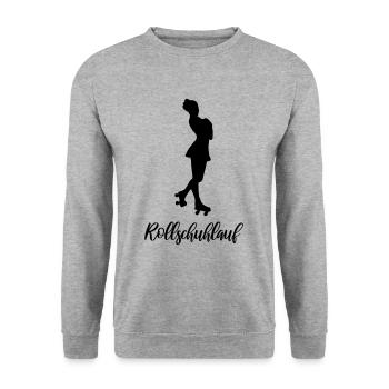 Rollkunstlauf Rollschuhe Pirouette Rollschuhlauf - Unisex Pullover - Weißgrau meliert - Vorne - Alina (178cm) & Michal (187cm)