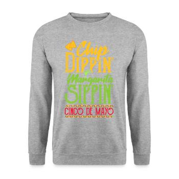 Cinco De Mayo Magarita Trinken Sombrero Geschenk - Unisex Pullover - Weißgrau meliert - Vorne - Alina (178cm) & Michal (187cm)